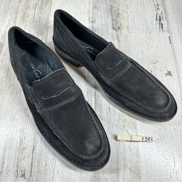 Kenneth Cole New York Black Leather Slip‎ On Flat Loafers #1382 main image 11